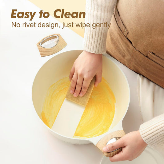 SENSARTE 14-Piece Ceramic Cookware Set – Non Stick Pots & Pans Induction Safe